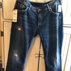 Women’s silver jeans